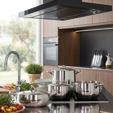 Sambonet Kikka, Batteria Pentole 7 Pezzi Acciaio Inox Induzione