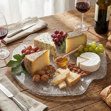 Diamante, Piatto da Portata / Formaggio in Vetro 32cm