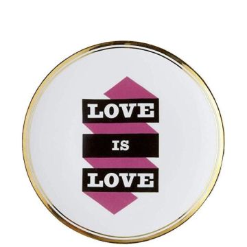 Funky Table, Piatto Piano 17cm "Love is Love"