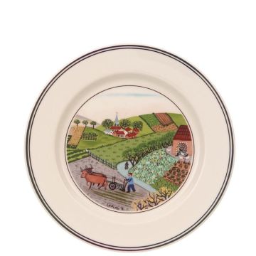 Design Naif, Piatto Pane 17cm Coltivazione dei Campi