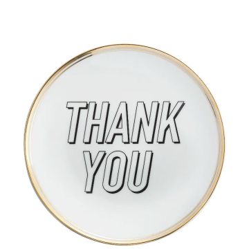 Funky Table, Piatto Piano 17cm "Thank You"