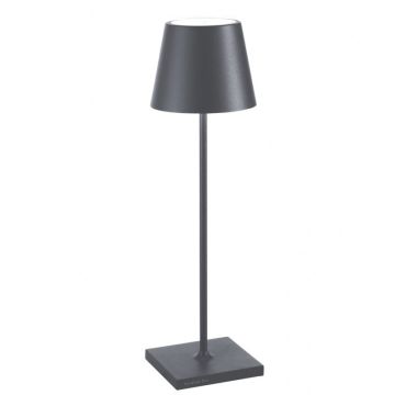 Poldina Pro, Lampada da Tavolo 38cm Grigio Scuro