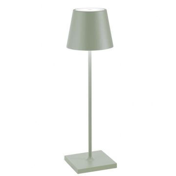 Poldina Pro, Lampada da Tavolo 38cm Verde Salvia