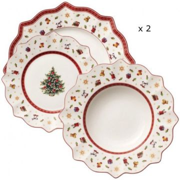 Toy's Delight Bianco, Set 2 Posti Tavola (6 piatti)