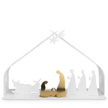 Bark Crib, Presepe Bianco 23cm