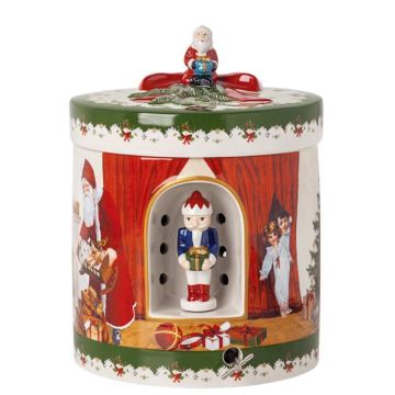 Christmas Toys, Scatola Rotonda "Babbo Natale Porta Regali" 21,5cm