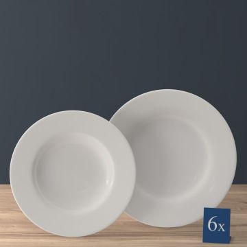 Twist White, Servizio Piatti 12 pezzi (6 piatti piani, 6 piatti fondi)