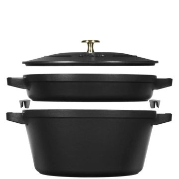 Set di 2 Cocotte Tonde in Ghisa 