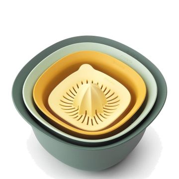 Tasty+, Set Preparazione 4 Pezzi (Ciotole + Accessori Impilabili)