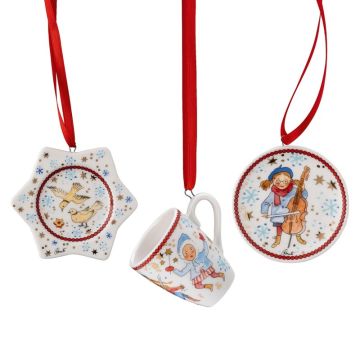 Weihnachtsklänge 2023, Set 3 Ornamenti Tazza/Piatto/Stella