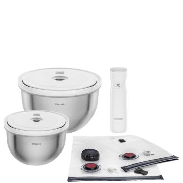 Fresh&Save, Set Sottovuoto 9 pezzi Inox