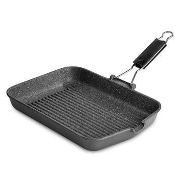 Speciali, Grill Antiaderente 24x36cm manico pieghevole