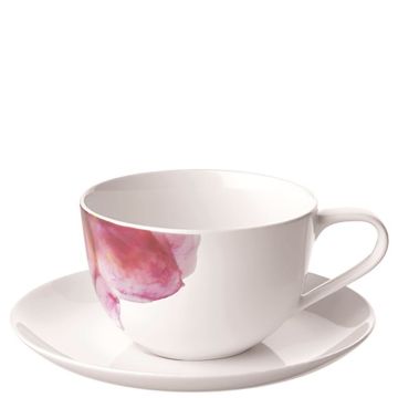 Rose Garden, Tazza Colazione con piatto bianco