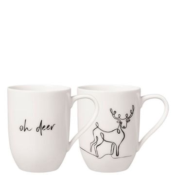 Statement, Set 2 Tazze XMAS "Renna"