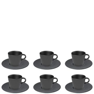 Manufacture Rock, set 6 pezzi Tazza Caffè con piattino 