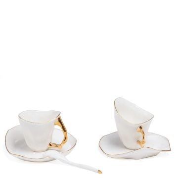 Meltdown, Set 2 Tazze Caffè con Piattino e cucchiaino