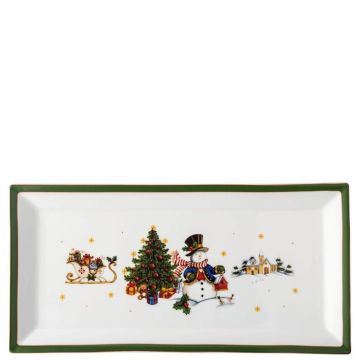Happy Wintertime, Vassoio Rettangolare 36cm Verde