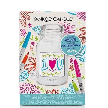 Clean Cotton, Candela in Giara Grande Personalizzabile