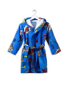 Marvel Spider-Man, Accappatoio Con Cappuccio In Cotone