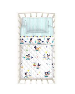 Set Copriletto Trapuntato e Paracolpi "Baby Mickey"