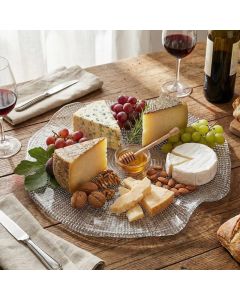 Diamante, Piatto da Portata / Formaggio in Vetro 32cm