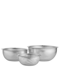 Prep, Set 3 Colini / Scolapasta in Acciaio Inox (16, 20, 24 cm)